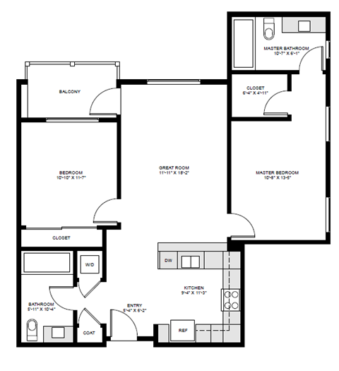 A Floor Plan at The Reserve La Mirada, La Mirada, California